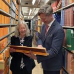 Jann Ronis with Susan Meinheit, at the Tibetan Collection of the Library of Congress.